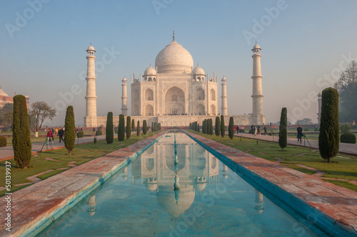 Board z aluminiowym obramowaniem Taj Mahal, Agra, Indie