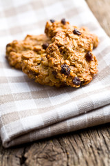 homemade cookie with oat flakes