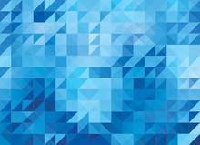 Blue Bright Abstract Triangles Background