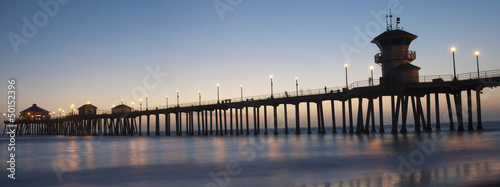 Naklejka samoprzylepna Panorama molo w Huntington Beach