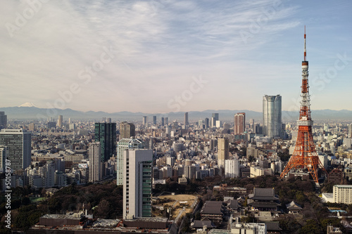 Board z aluminiowym obramowaniem Ulice Tokio