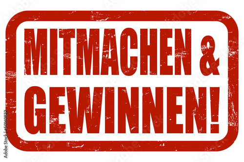 Fotografía Grunge Stempel rot MITMACHEN & GEWINNEN!