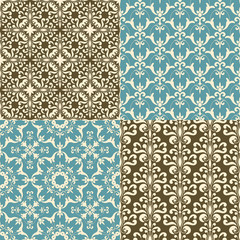 Sticker - Vector Seamless  Floral Patterns