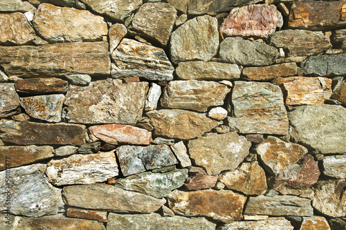 Obraz w ramie Stone masonry wall