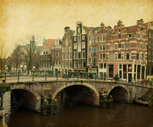 Board z aluminiowym obramowaniem Kanał prinsengracht, amsterdam, holandia. 
