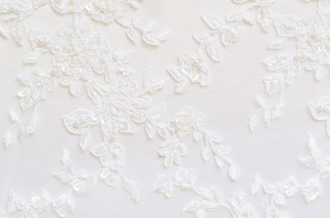 Wall Mural - White wedding lace