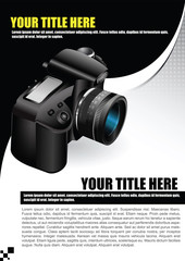 Poster - Vector background with DSLR camera