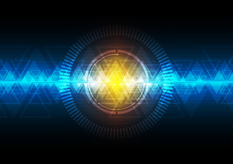 Wall Mural - modern button and technology background