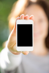 Poster - Woman holding smart phone