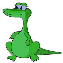 Crocodile Cartoon Vector Illustration