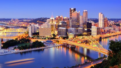 Fototapete - Pittsburgh, Pennsylvania Skyline