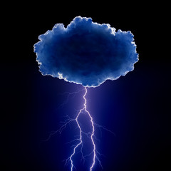 Wall Mural - cloud with lightnings