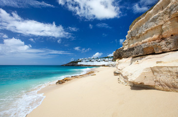 Wall Mural - Cupecoy Beach on St Martin Caribbean