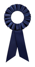 Navy Blue Award Rosette Prize Ribbon Blank