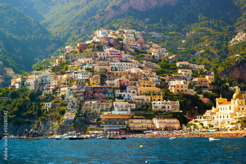 Plakat na papierze fotorealistycznym Positano, wybrzeże Amalfi