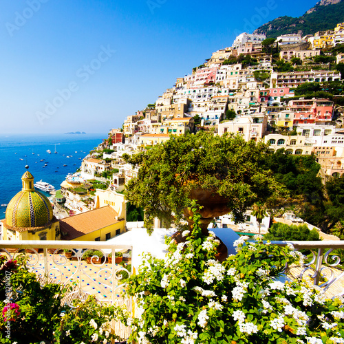 Plakat na papierze fotorealistycznym Positano, Wybrzeże Amalfi