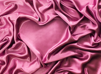 heart from red silk drape, Valentine's day