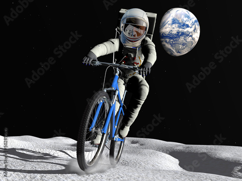 Fotoboard na płycie Astronauta na rowerze