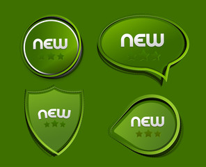 Canvas Print - new labels. vector set design element.