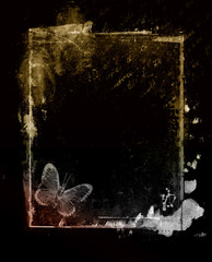 Grunge retro style abstract textured frame for your projects
