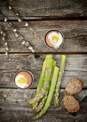 Sticker - eggs and asparagus