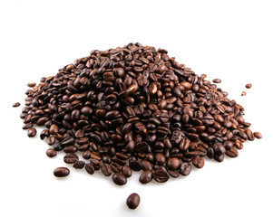 Fototapete - coffee beans isolated on white