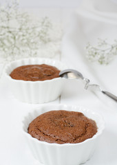 Wall Mural - Chocolate Souffle with Chocolate sauce