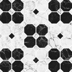 Naklejka na meble Black and white mosaic marble texture.(High.Res.)