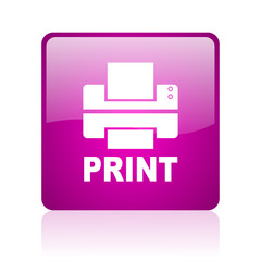 Poster - print violet square web glossy icon