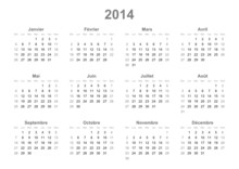 French Calendar 2014