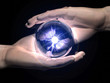ball  of clairvoyance in the hands