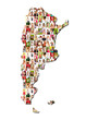 © Doreen Salcher - Portrait of a lot of people - map of argentina