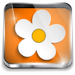 Wall Mural - Spring Flower in Smartphone Application Box