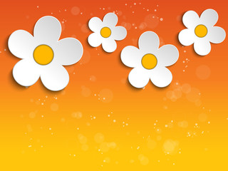 Poster - Beautiful Spring White Flowers Background