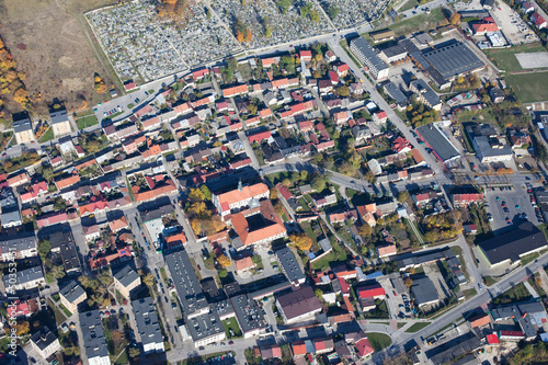 aerial view of Pinczow town in Poland © mariusz szczygieł