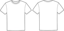 Vector Illustration Of T-shirt. Front And Back Views