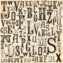 Vintage Alphabet Background