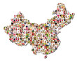 © Doreen Salcher - Portraits of a lot of people - map of china