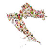 © Doreen Salcher - Portraits of a lot of people - map of croatia