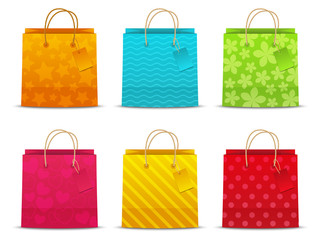 Wall Mural - Set of color shopping bags