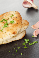 Canvas Print - Delicious naan flatbread background.