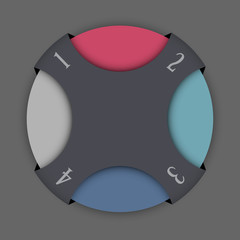 Wall Mural - round design template for infographics