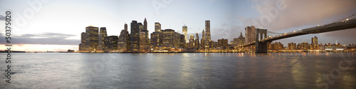 Naklejka - mata magnetyczna na lodówkę Manhattan skyline