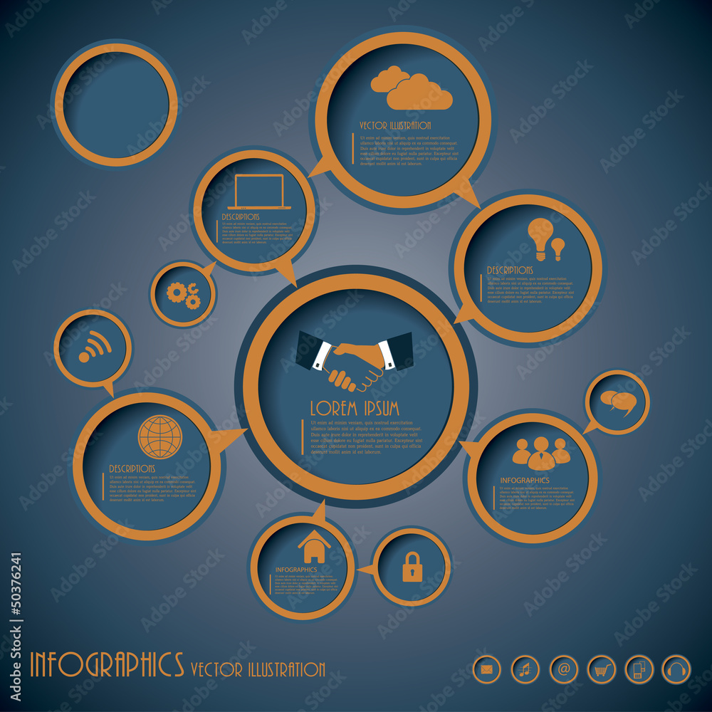 Vector of template for infographics Stock Vector | Adobe Stock