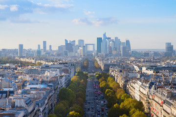 skyline of Paris, France