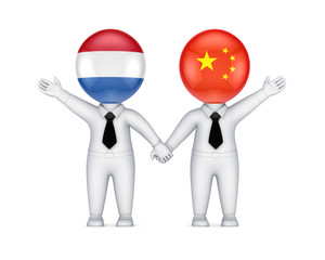 Wall Mural - Dutch-Chinese cooperation concept.