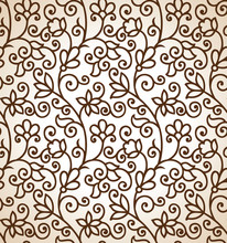 Seamless Brown Floral Background