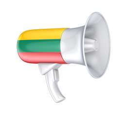 Wall Mural - Loudspeaker with lithuania flag.