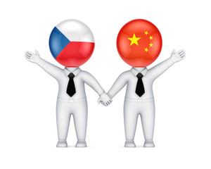 Sticker - Czech-chinese parthnership concept.