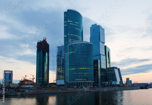 Board z aluminiowym obramowaniem Centrum biznesowe w Moskwie